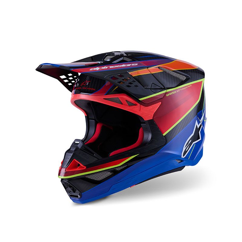 Casco Cross ALPINESTARS SUPERTECH S-M10 ERA ECE2206 - (Blue/Red/Yellow Fluo)