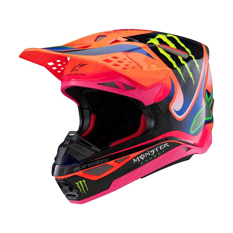 Casco Cross ALPINESTARS SUPERTECH S-M10 DEEGAN MONSTER ECE2206 - (Orange Fluo/Violet/Pink Fluo) Casco Cross ALPINESTARS SUPERTECH S-M10 DEEGAN MONSTER ECE2206 - (Orange Fluo/Violet/Pink Fluo)