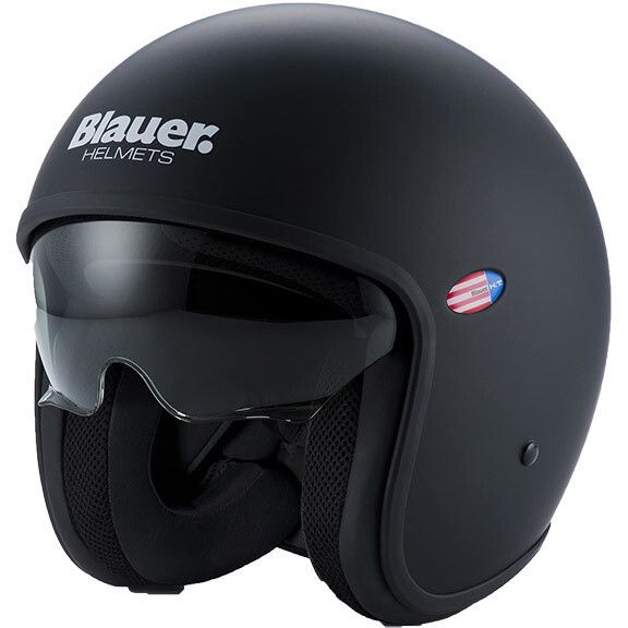 Casco Jet BLAUER PILOT 1.1 06 MONOCHROME - (Matt Black)