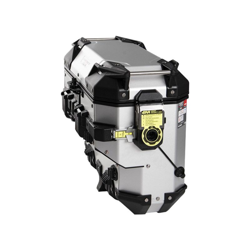 GIVI VALIGIA LATERALE DESTRA TREKKER OUTBACK EVO SMART 33 LITRI SCANTONATA MONOKEY CAM-SIDE ALLUMINIO NATURALE