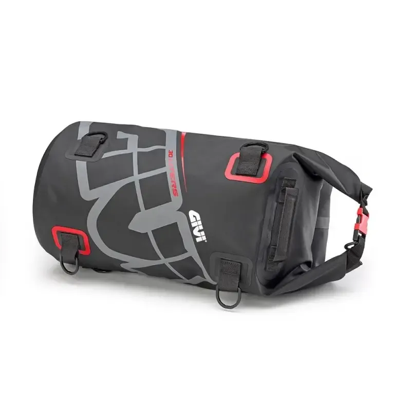 GIVI BORSA RULLO IMPERMEABILE 30 LT EA114RB - (Grigio/Rosso)