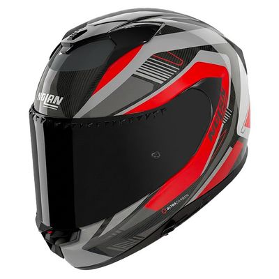 Casco Integrale NOLAN X-904 ULTRA CARBON TANGENTE - (Carbonio/Rosso/Grigio Lava)