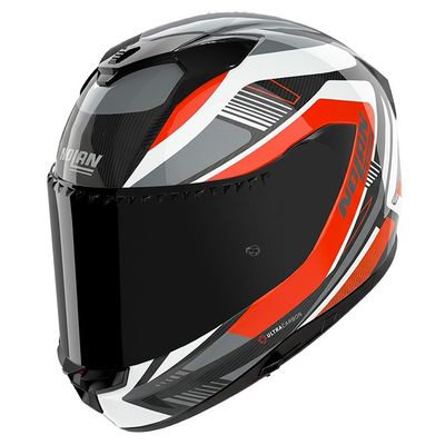 Casco Integrale NOLAN X-904 ULTRA CARBON TANGENTE - (Carbonio/Arancione/Bianco) Casco Integrale NOLAN X-904 ULTRA CARBON TANGENTE - (Carbonio/Arancione/Bianco)