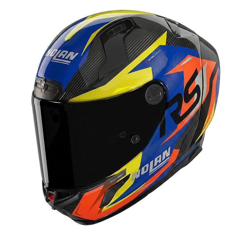 Casco Integrale NOLAN X-804 RS ULTRA CARBON FUORIGIRI - (Carbonio/Blu/Arancio)