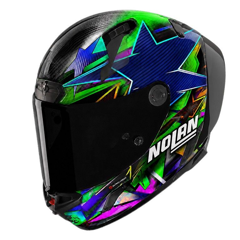 Casco Integrale NOLAN X-804 RS ULTRA CARBON CHICANE - (Carbonio/Verde Multicolore)