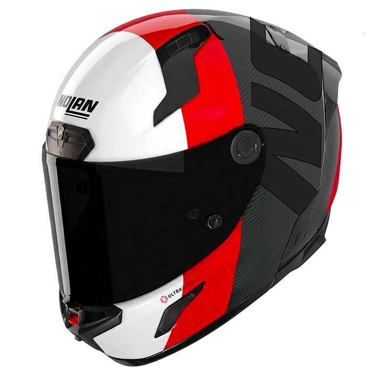 Casco Integrale in Carbonio NOLAN X-804 ST STACCO - (Carbonio/Bianco/Rosso)