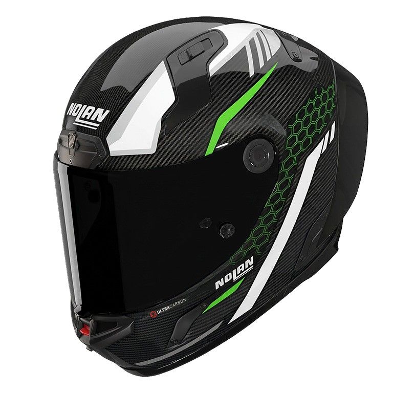 Casco Integrale NOLAN X-804 RS ULTRA CARBON PIEGA - (Carbonio/Verde/Argento)