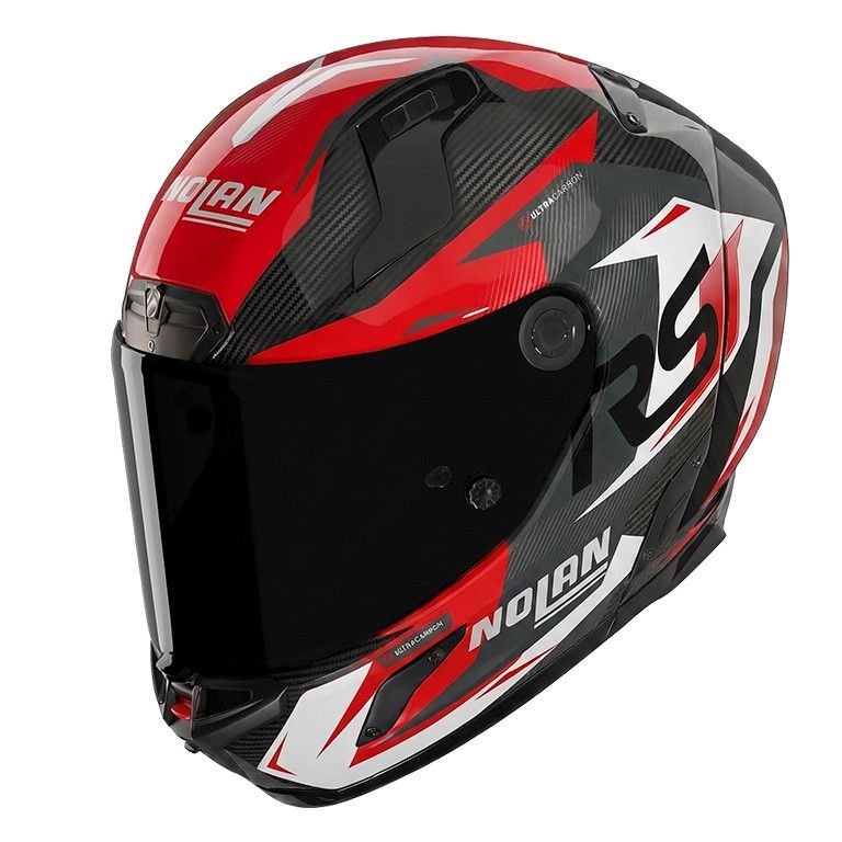 Casco Integrale NOLAN X-804 RS ULTRA CARBON FUORIGIRI - (Carbonio/Grigio Lava/Rosso)