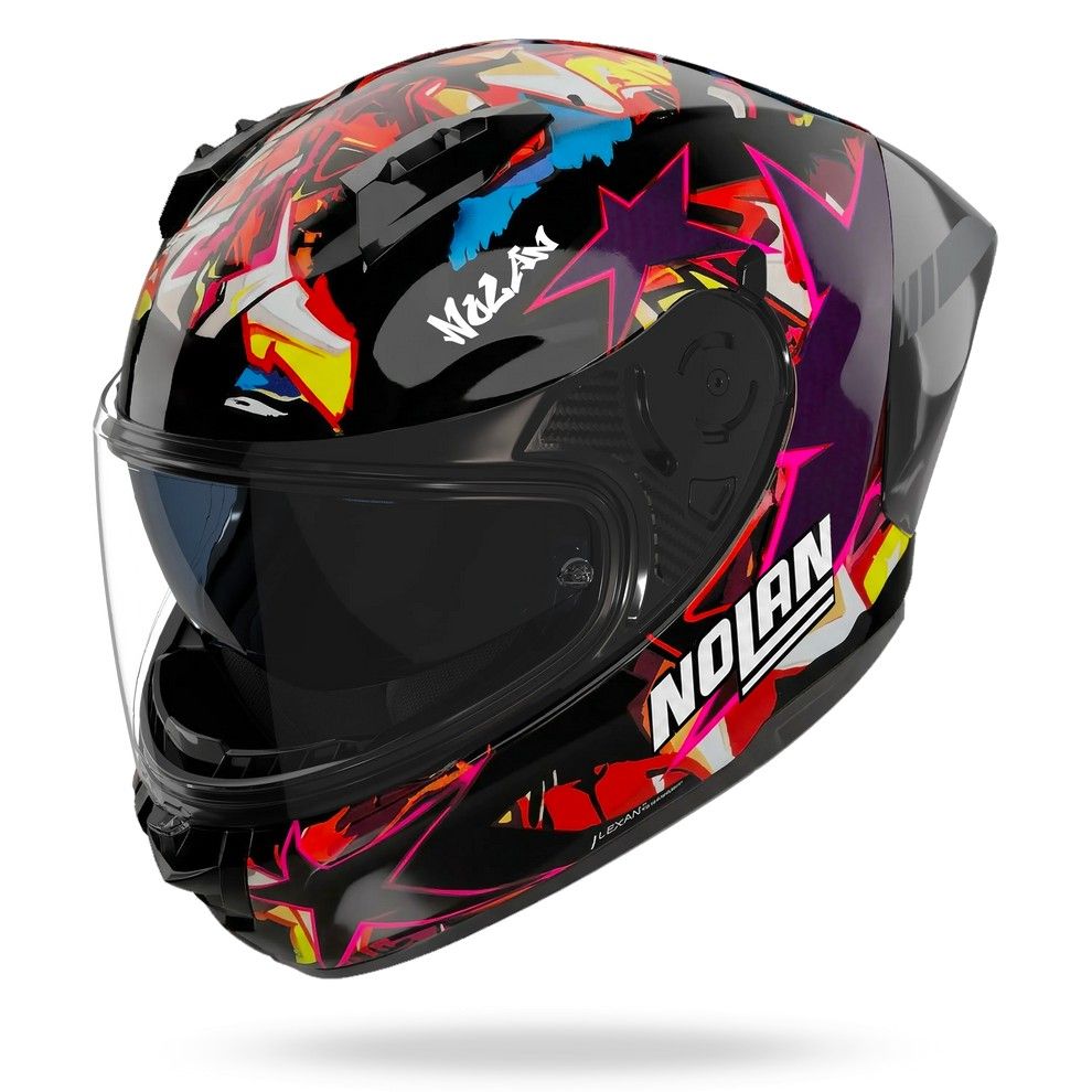 Casco Integrale NOLAN N60-6 SPORT CHICANE - (Nero/Multicolore Viola) Casco Integrale NOLAN N60-6 SPORT CHICANE - (Nero/Multicolore Viola)