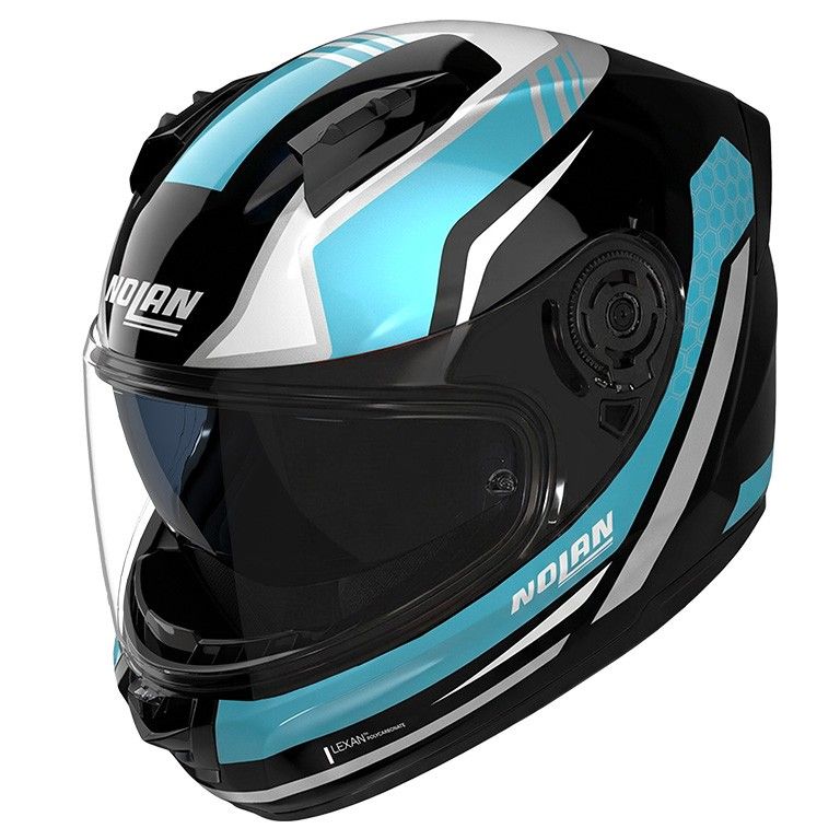 Casco Integrale NOLAN N60-6 PIEGA - (Nero/Acquamarina) Casco Integrale NOLAN N60-6 PIEGA - (Nero/Acquamarina)