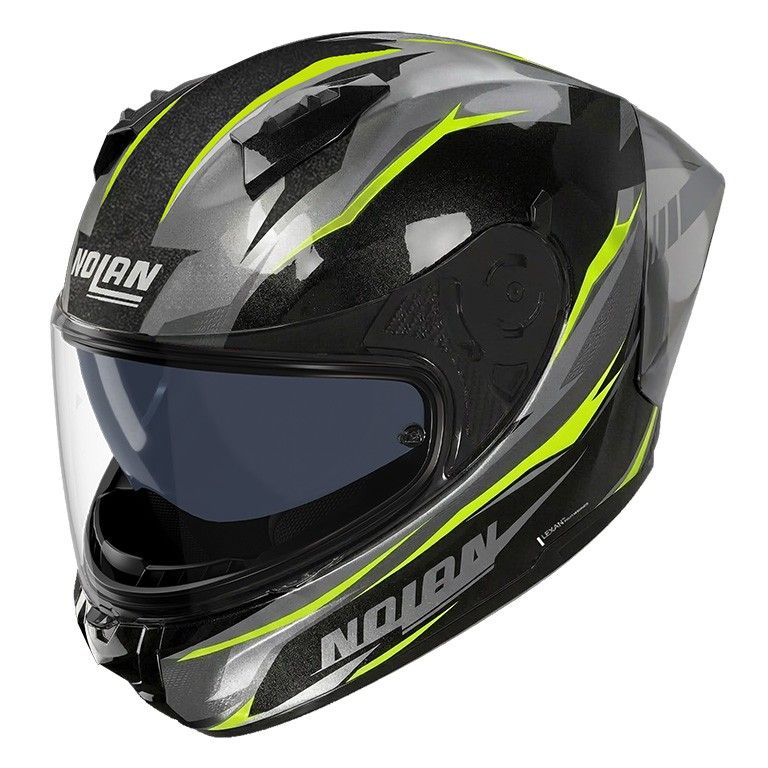 Casco Integrale NOLAN N60-6 SPORT VELOCE - (Nero/Grigio Lava/Giallo)