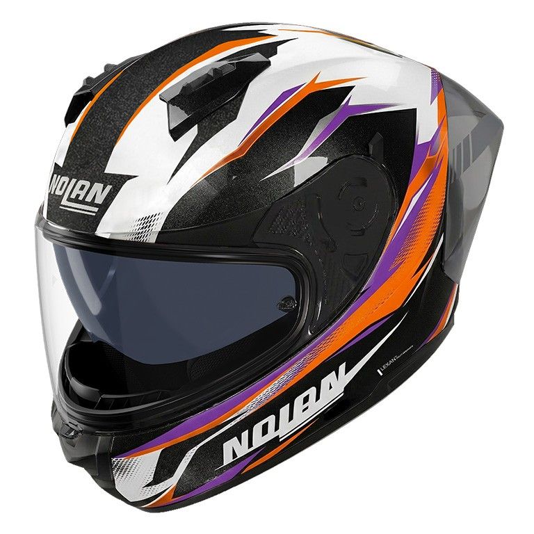Casco Integrale NOLAN N60-6 SPORT VELOCE - (Nero/Bianco/Arancione)