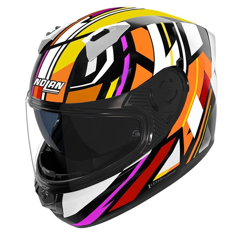 Casco Integrale NOLAN N60-6 CIROTA - (Nero/Bianco/Arancione)