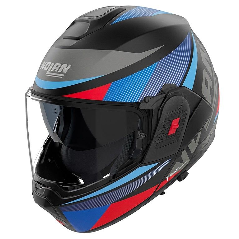 Casco Modulare Ribaltabile NOLAN N120-1 DUETTO - (Nero/Blu/Rosso) Casco Modulare Ribaltabile NOLAN N120-1 DUETTO - (Nero/Blu/Rosso)