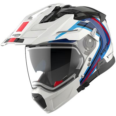 Casco Modulare Scomponibile NOLAN N70-3 X RADIANTE - (Bianco/Blu/Rosso)