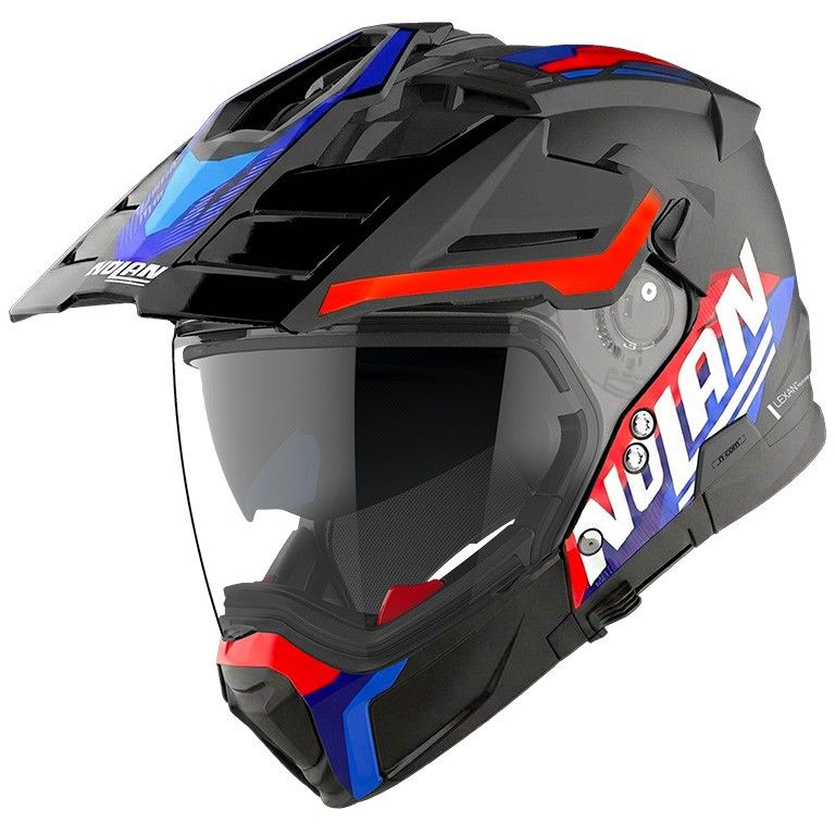 Casco Modulare Scomponibile NOLAN N70-3 X SCIA - (Nero/Rosso/Blu) Casco Modulare Scomponibile NOLAN N70-3 X SCIA - (Nero/Rosso/Blu)