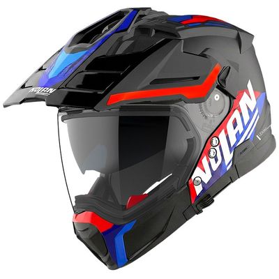 Casco Modulare Scomponibile NOLAN N70-3 X SCIA - (Nero/Rosso/Blu) Casco Modulare Scomponibile NOLAN N70-3 X SCIA - (Nero/Rosso/Blu)