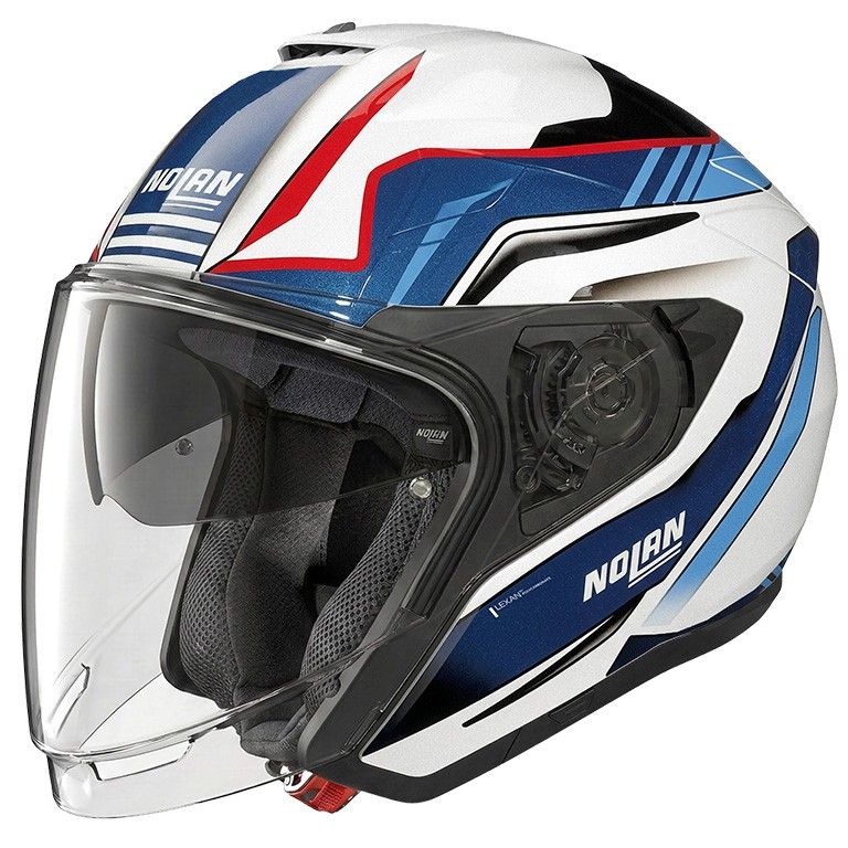 Casco Jet NOLAN N40-6 PIEGA - (Bianco/Rosso/Blu)