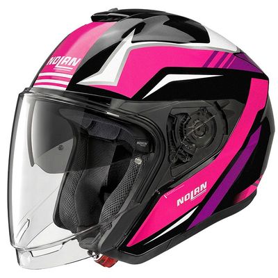 Casco Jet NOLAN N40-6 PIEGA - (Nero/Fucsia/Viola) Casco Jet NOLAN N40-6 PIEGA - (Nero/Fucsia/Viola)
