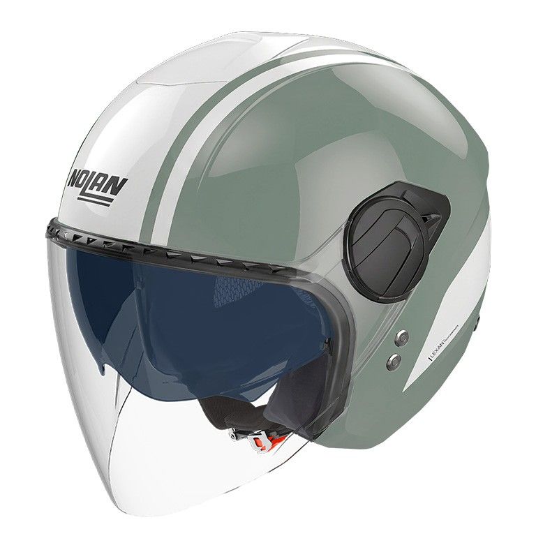 Casco Jet NOLAN N20-2 VISOR DOLCE VITA - (Verde Grigio/Bianco)