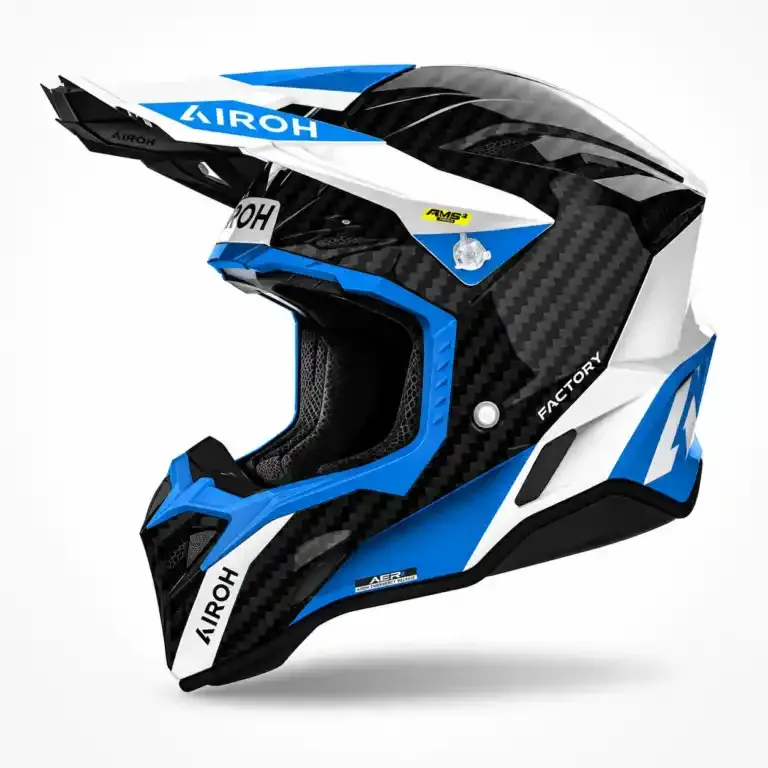 Casco Cross AIROH AVIATOR FACTORY PETROL - (Carbon Gloss)