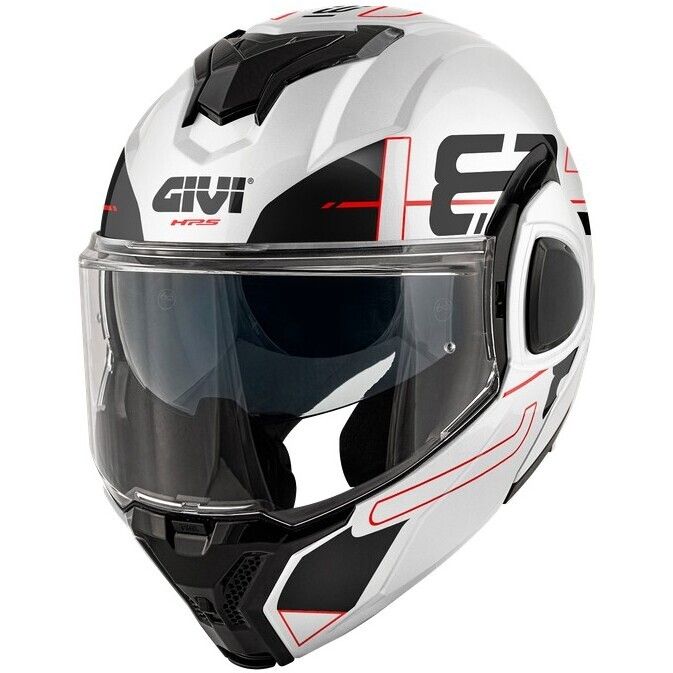 Casco Modulare Ribaltabile GIVI X36 VERTIGO - (White/Black/Red)