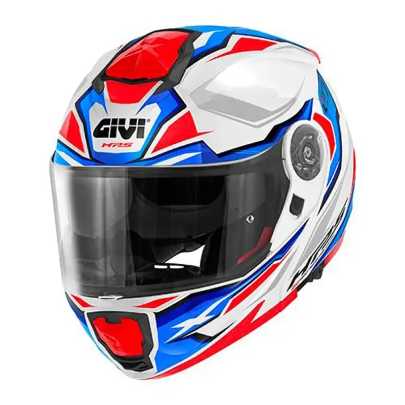 Casco Modulare GIVI X27 SECTOR - (White/Blue/Red) Casco Modulare GIVI X27 SECTOR - (White/Blue/Red)