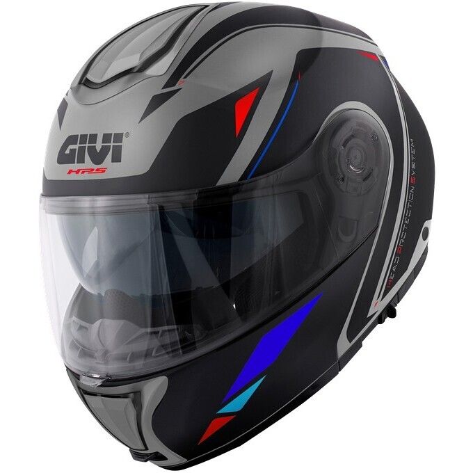 Casco Modulare GIVI X26 SQUARE - (Matt Grey/Black/Red/Blue) Casco Modulare GIVI X26 SQUARE - (Matt Grey/Black/Red/Blue)