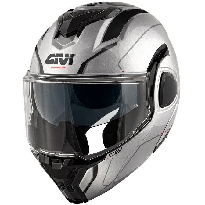 Casco Modulare Ribaltabile GIVI X36 FIBER PULSE - (Silver/Black/Grey) Casco Modulare Ribaltabile GIVI X36 FIBER PULSE - (Silver/Black/Grey)