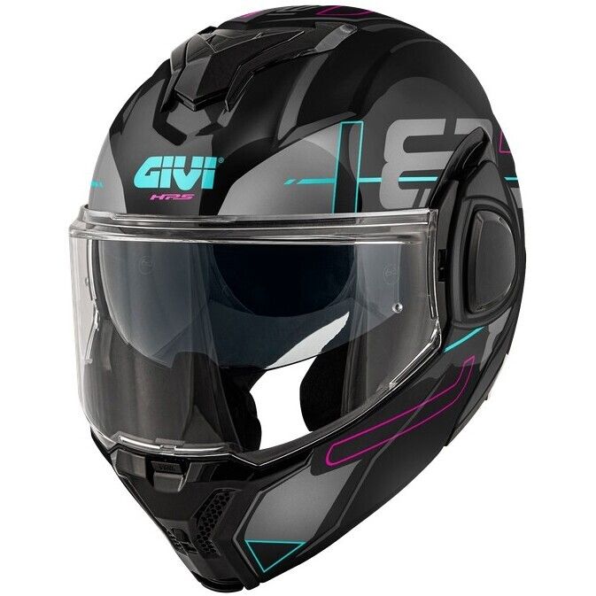 Casco Modulare Ribaltabile GIVI X36 VERTIGO - (Black/Fuchsia)