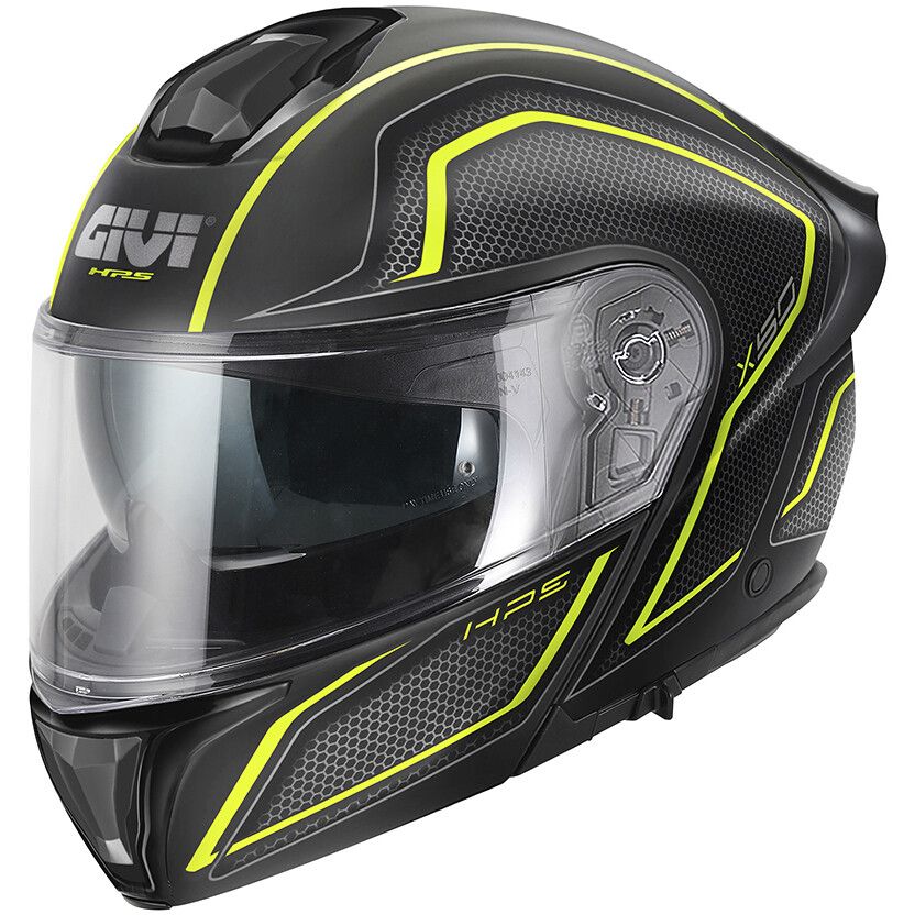 Casco Modulare GIVI X50 FIBER HOLOGRAM - (Matt Black/Titanium/Yellow) Casco Modulare GIVI X50 FIBER HOLOGRAM - (Matt Black/Titanium/Yellow)