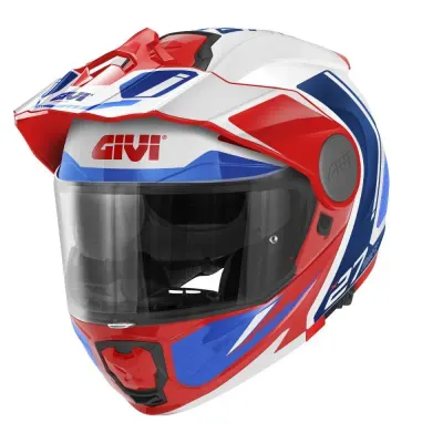 Casco Modulare GIVI X27 TOURER GRAPHIC - (White/Blue/Red) Casco Modulare GIVI X27 TOURER GRAPHIC - (White/Blue/Red)