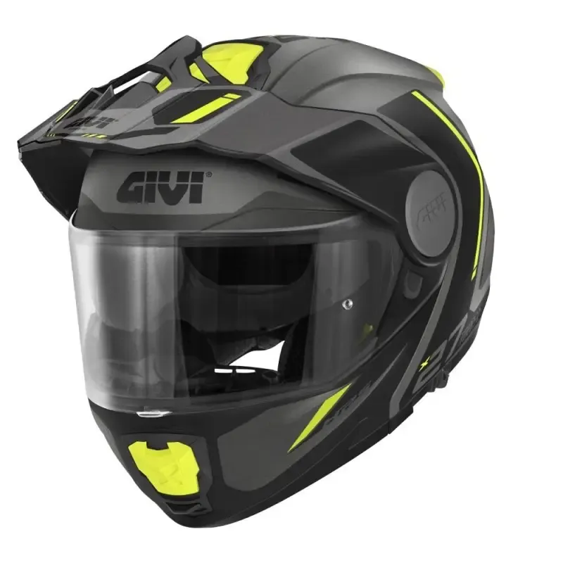 Casco Modulare GIVI X27 TOURER GRAPHIC - (Matt Titanium/Yellow) Casco Modulare GIVI X27 TOURER GRAPHIC - (Matt Titanium/Yellow)