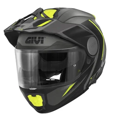 Casco Modulare GIVI X27 TOURER GRAPHIC - (Matt Titanium/Yellow) Casco Modulare GIVI X27 TOURER GRAPHIC - (Matt Titanium/Yellow)