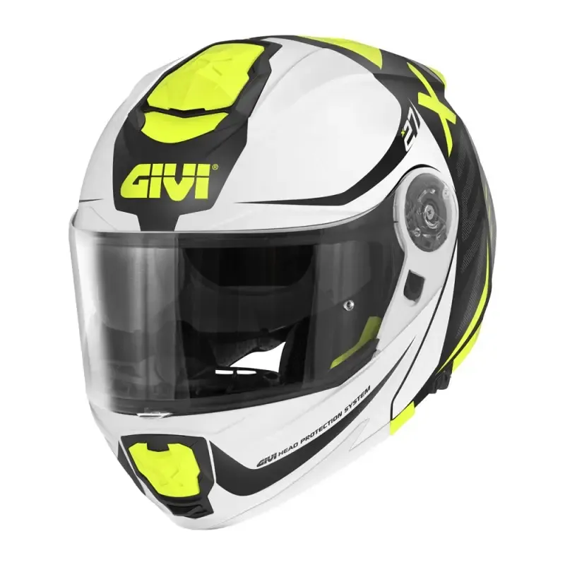 Casco Modulare GIVI X27 DIMENSION - (Matt Black/White/Yellow) Casco Modulare GIVI X27 DIMENSION - (Matt Black/White/Yellow)