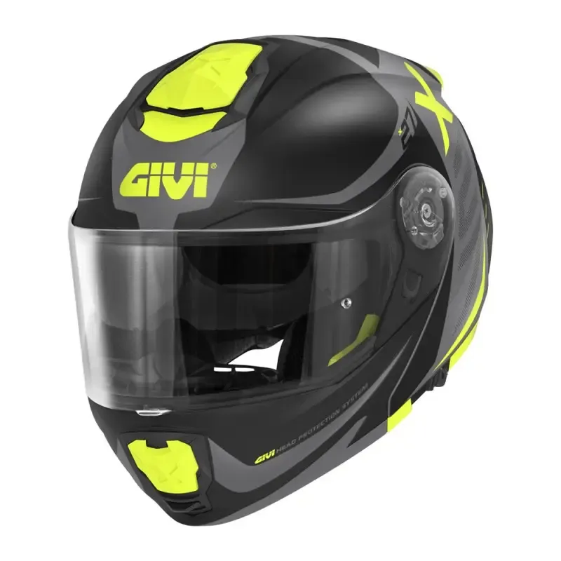 Casco Modulare GIVI X27 DIMENSION - (Matt Black/Titanium/Yellow) Casco Modulare GIVI X27 DIMENSION - (Matt Black/Titanium/Yellow)