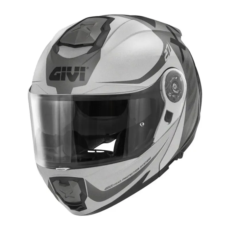 Casco Modulare GIVI X27 DIMENSION - (Matt Black/Titanium/Silver) Casco Modulare GIVI X27 DIMENSION - (Matt Black/Titanium/Silver)