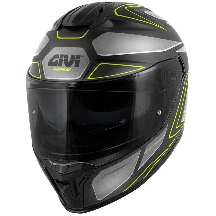 Casco Integrale GIVI 55.1 ZEPHIR - (Black/Silver/Titanium/Fluo Yellow) Casco Integrale GIVI 55.1 ZEPHIR - (Black/Silver/Titanium/Fluo Yellow)