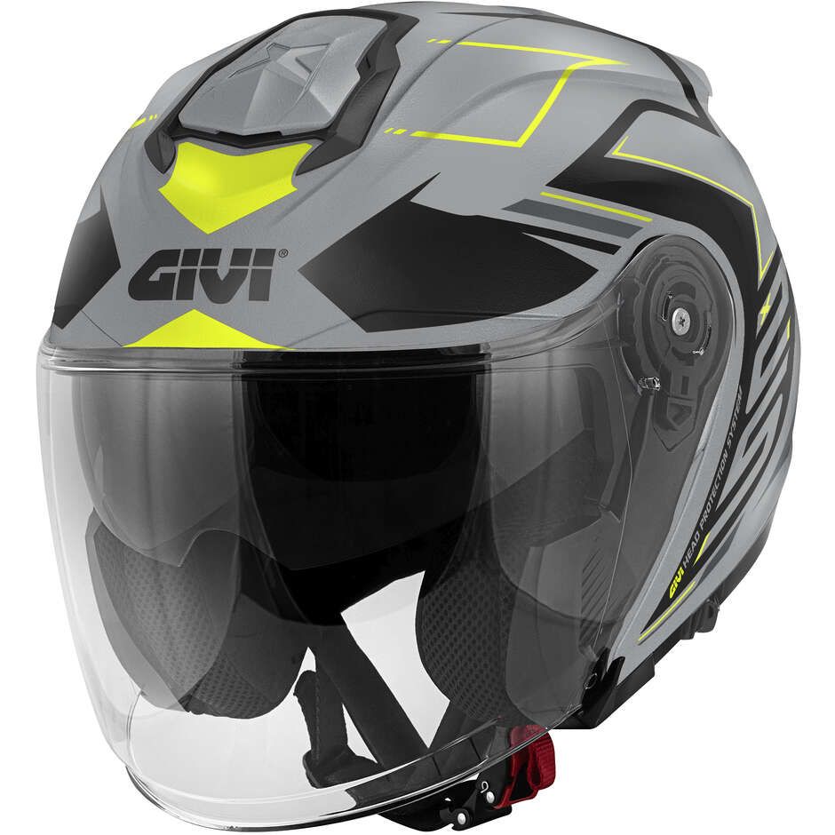 Casco Jet GIVI X25 TRACE - (Matt Grey/Black/Yellow) Casco Jet GIVI X25 TRACE - (Matt Grey/Black/Yellow)