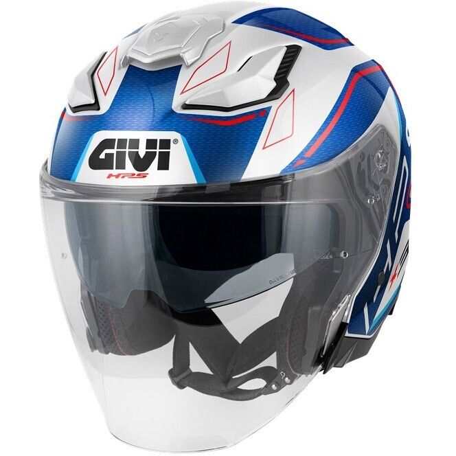 Casco Jet GIVI X31 IMPACT hps - (White/Metal Blue/Red ) Casco Jet GIVI X31 IMPACT hps - (White/Metal Blue/Red )