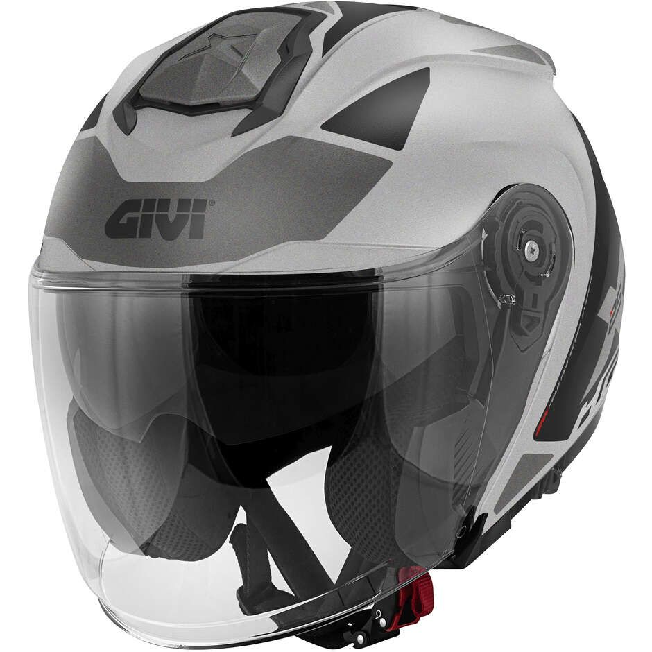 Casco Jet GIVI X25 TARGET - (Matt Silver/Black) Casco Jet GIVI X25 TARGET - (Matt Silver/Black)