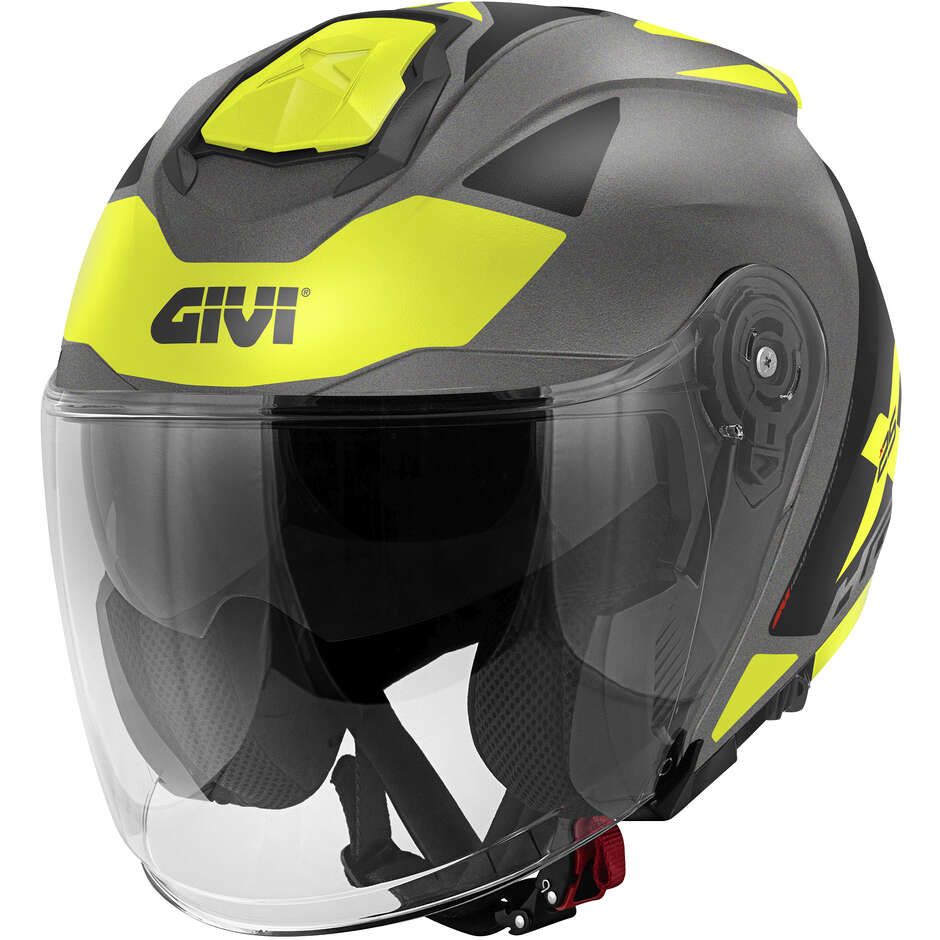 Casco Jet GIVI X25 TARGET - (Matt Titanium/Black/Yellow) Casco Jet GIVI X25 TARGET - (Matt Titanium/Black/Yellow)