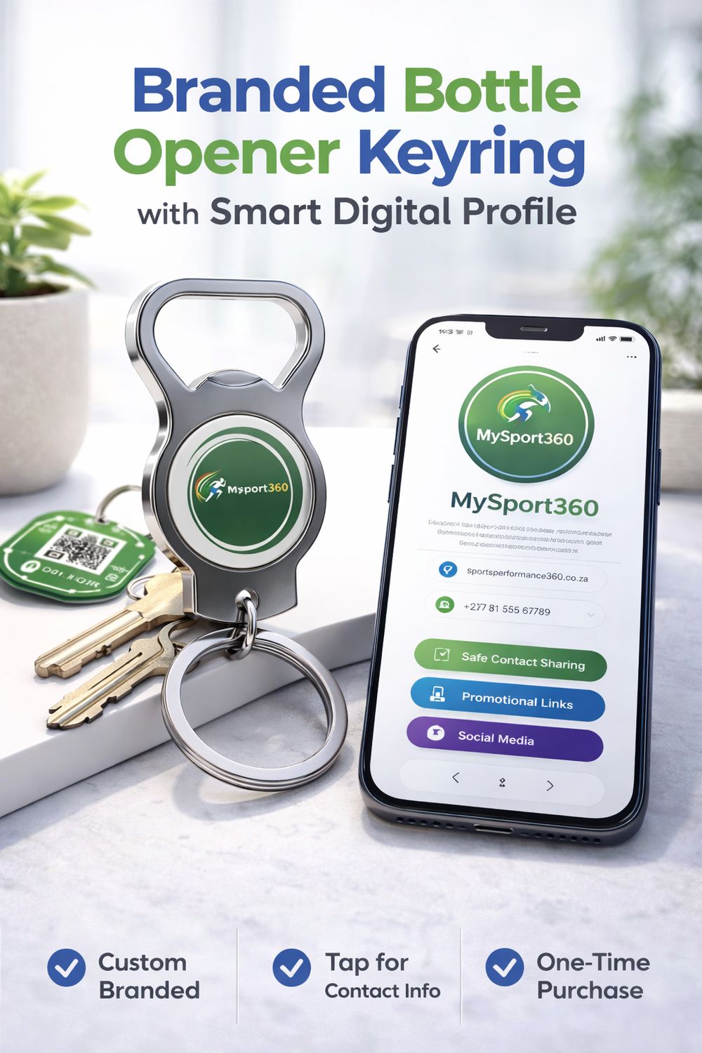 TapToGrow Metal Digital Profile Keyring