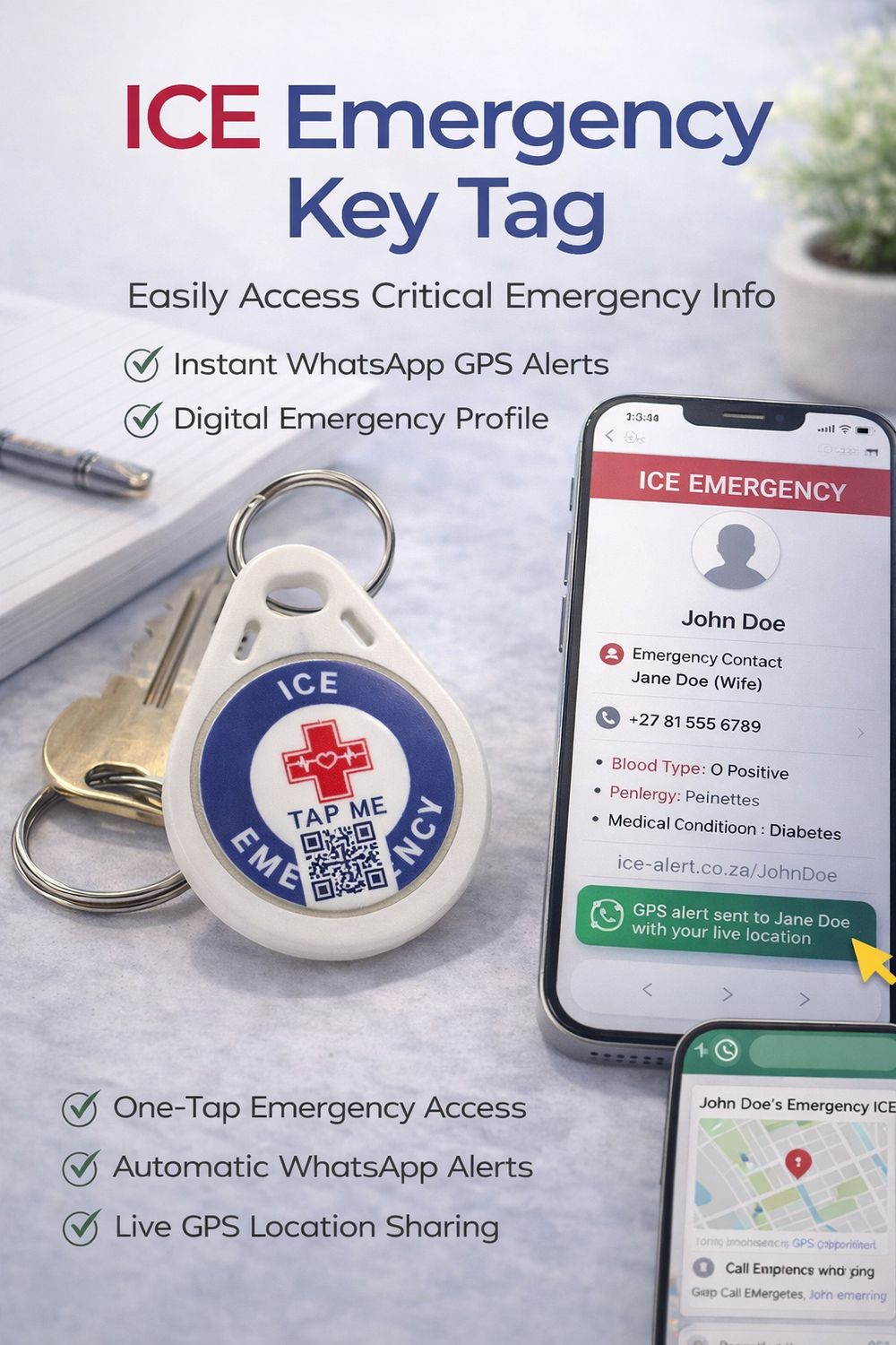 LifeTap for Medical Info. Alerts Loved Ones Instantly.