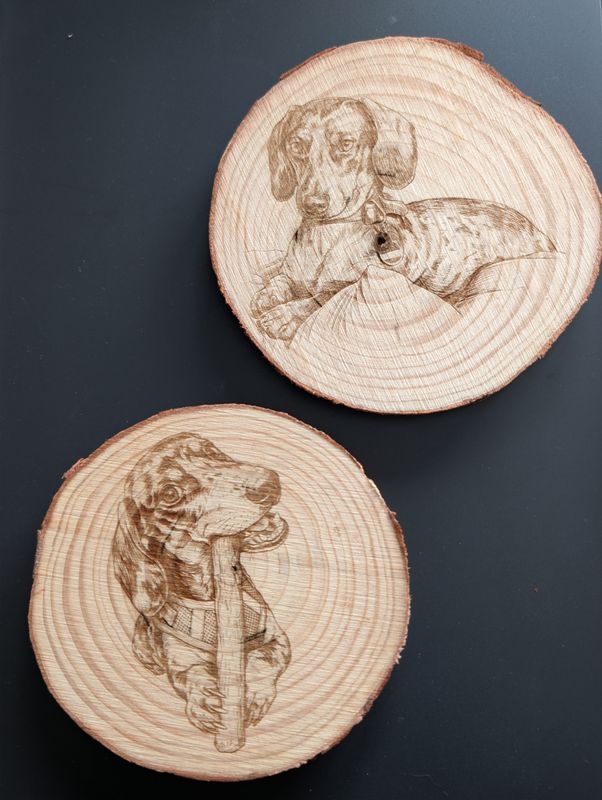 Holzscheibe mit personalisierter Gravur