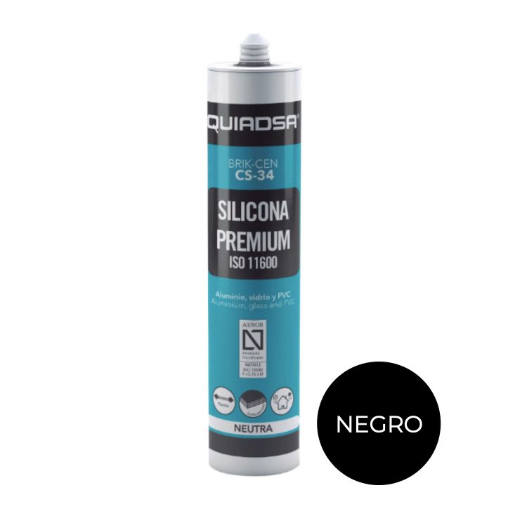 SILICONA JUNTAS PLACAS DECORATIVAS NEGRO