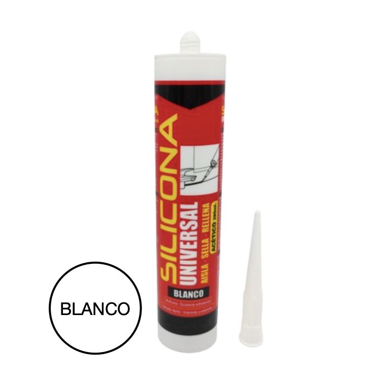 SILICONA JUNTAS PLACAS DECORATIVAS BLANCO