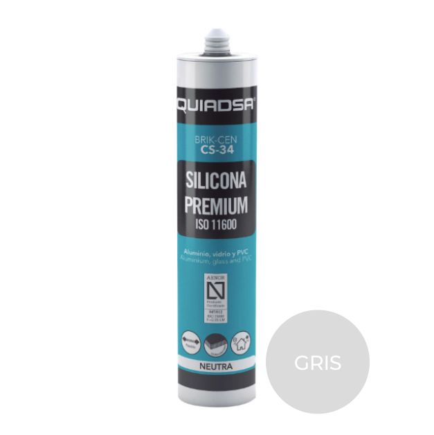 SILICONA JUNTAS PLACAS DECORATIVAS GRIS