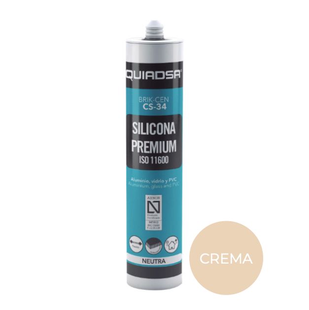 SILICONA JUNTAS PLACAS DECORATIVAS CREMA