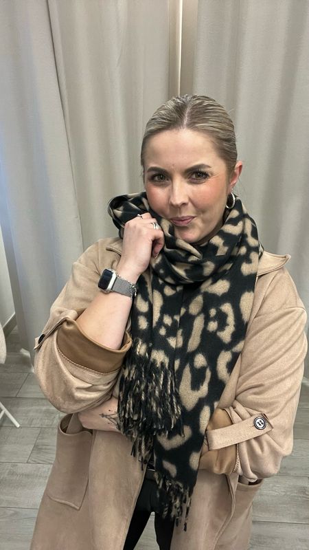 Leo Schal - Schwarz mit Beige